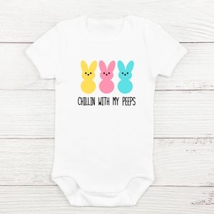 Easter "Chillin with my Peeps" Baby Onesie